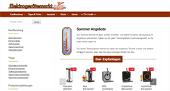 Desktop Screenshot of elektrogeraetemarkt.com